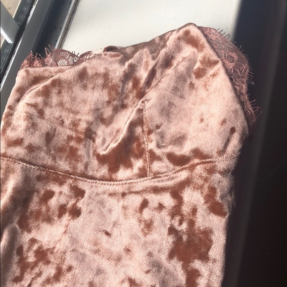 NWOT rosegold velvet tank - Picture 2 of 2